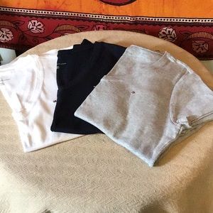 Lot of three Tommy jerseys navy blue/ white/gray